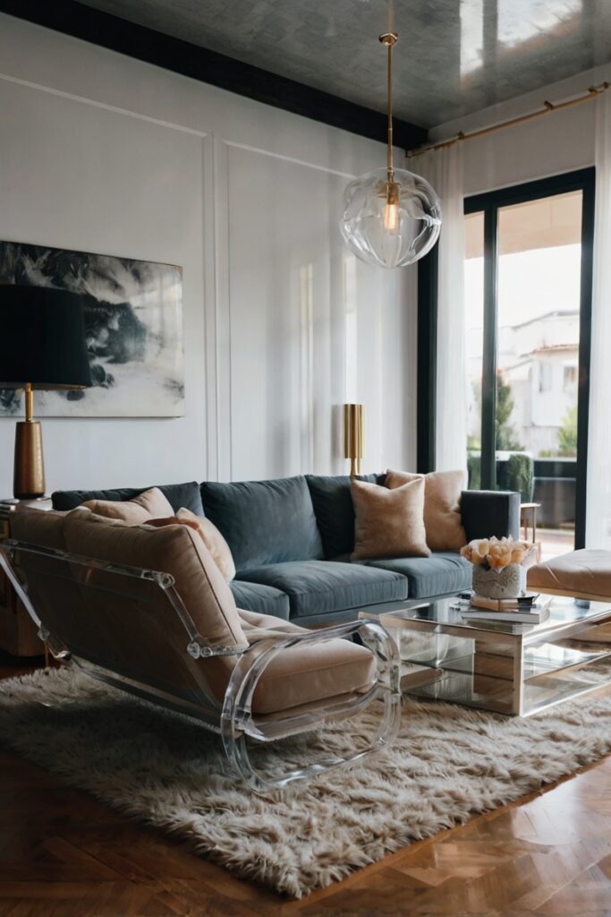 transparent furniture in living room