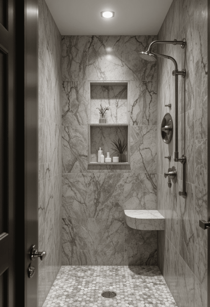 Shower Niche in a bathroom