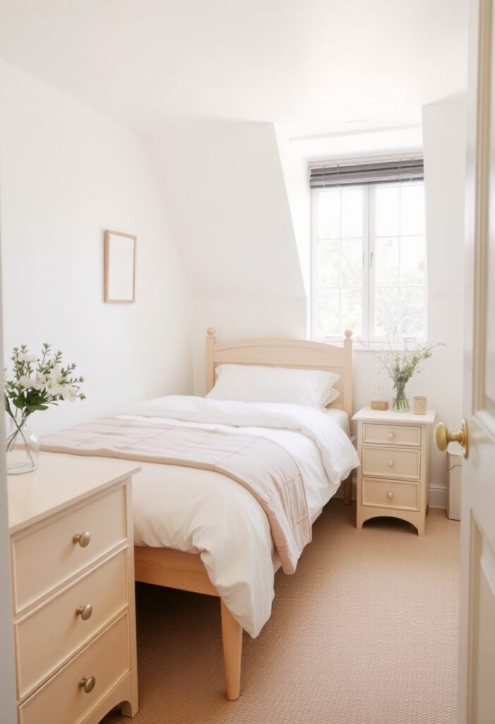 Light color palette making room feel airy.