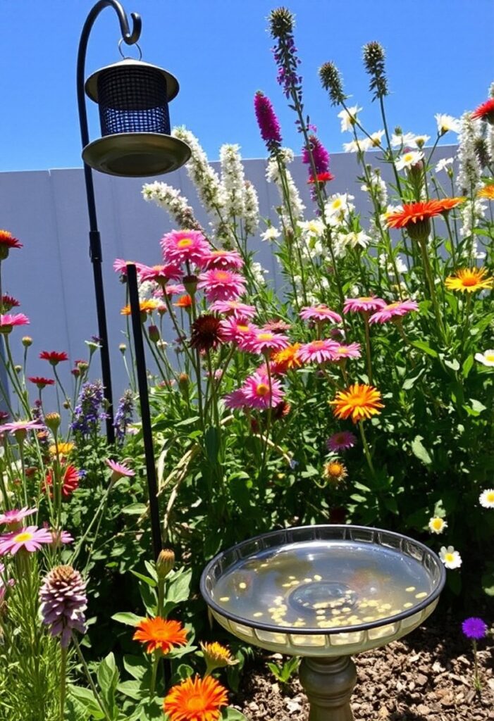 Wildlife-friendly garden with native plants