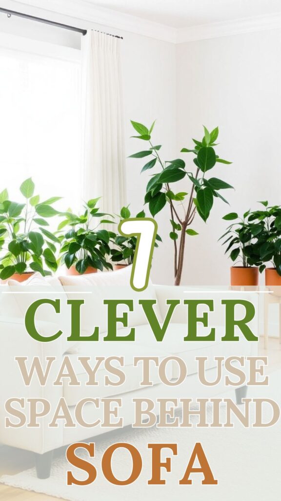 clever ways to use space behind the sofa