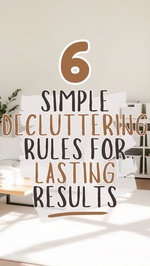 6 Simple Decluttering Rules