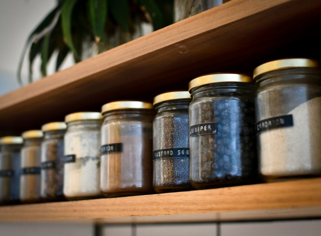 organized spice rack