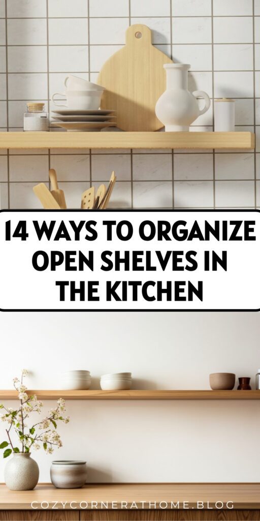 14 Ways to Organize Open Shelves in the Kitchen