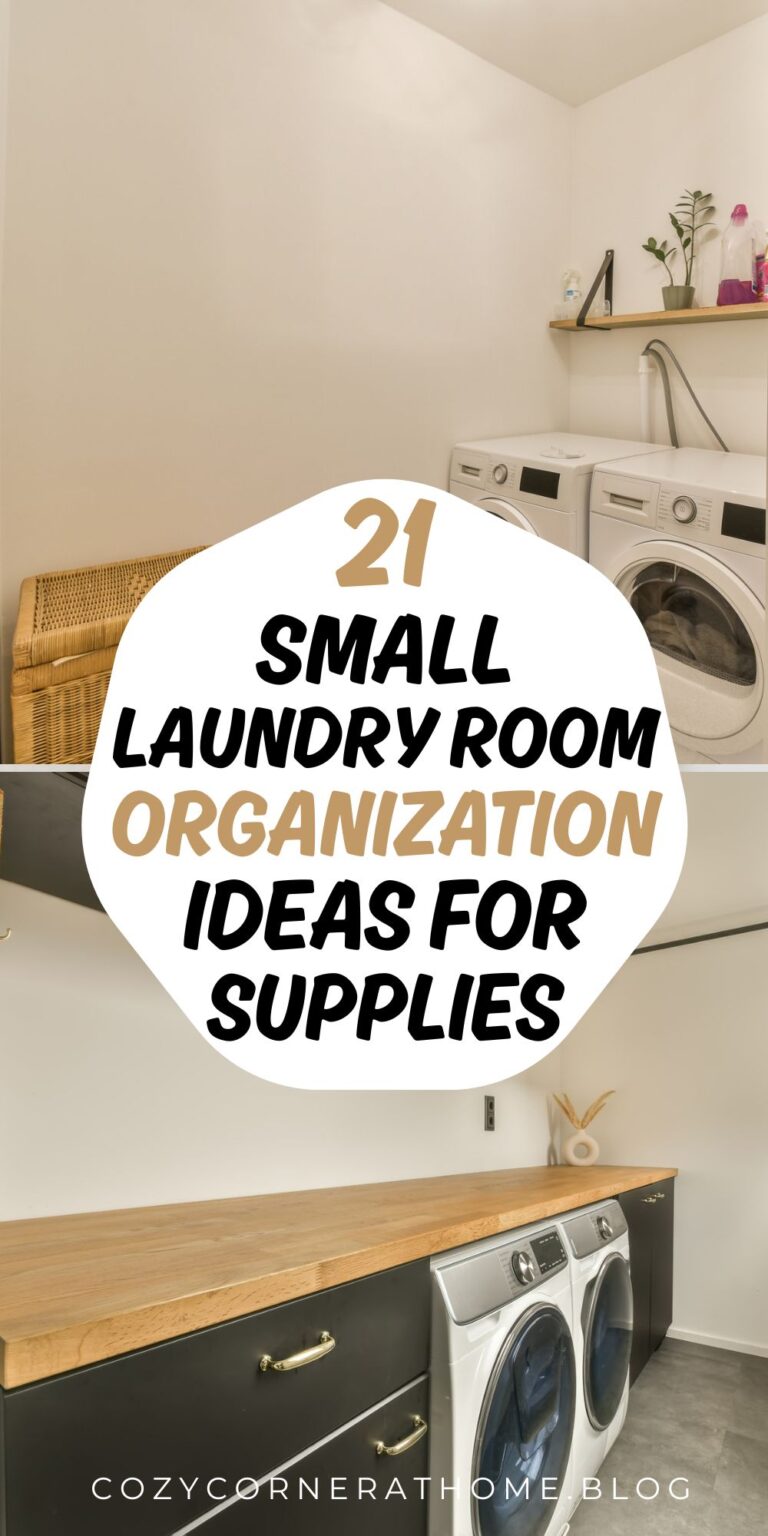 21 Small Laundry Room Organization Ideas for Supplies - Cozy Corner at Home