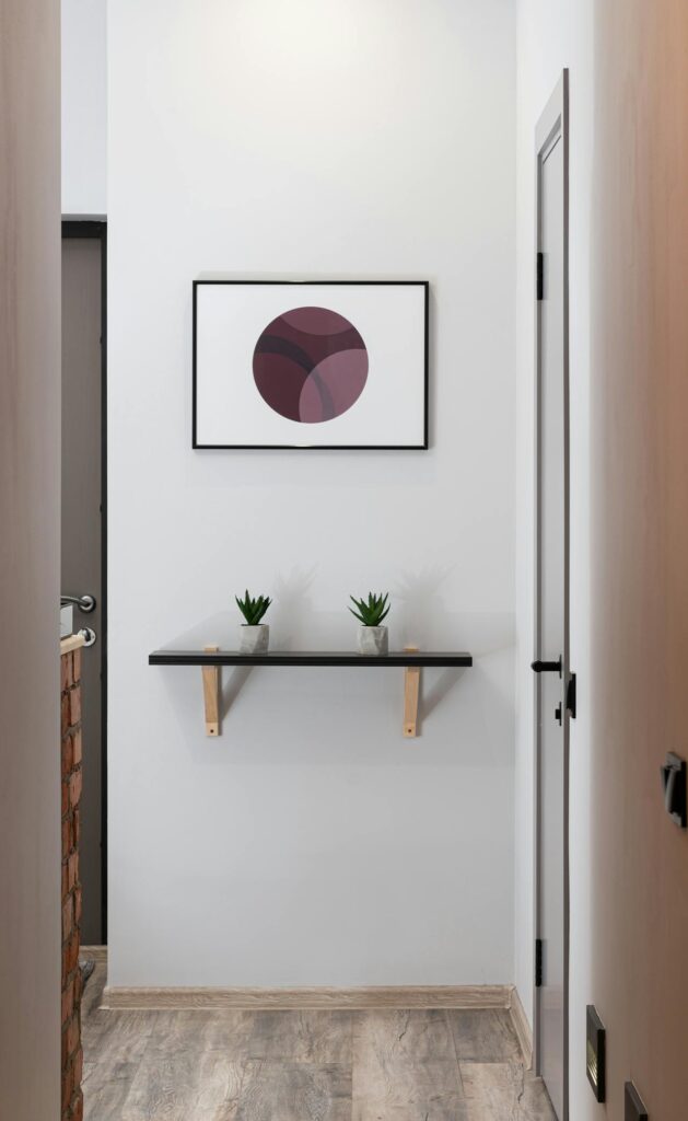 shelf on entryway