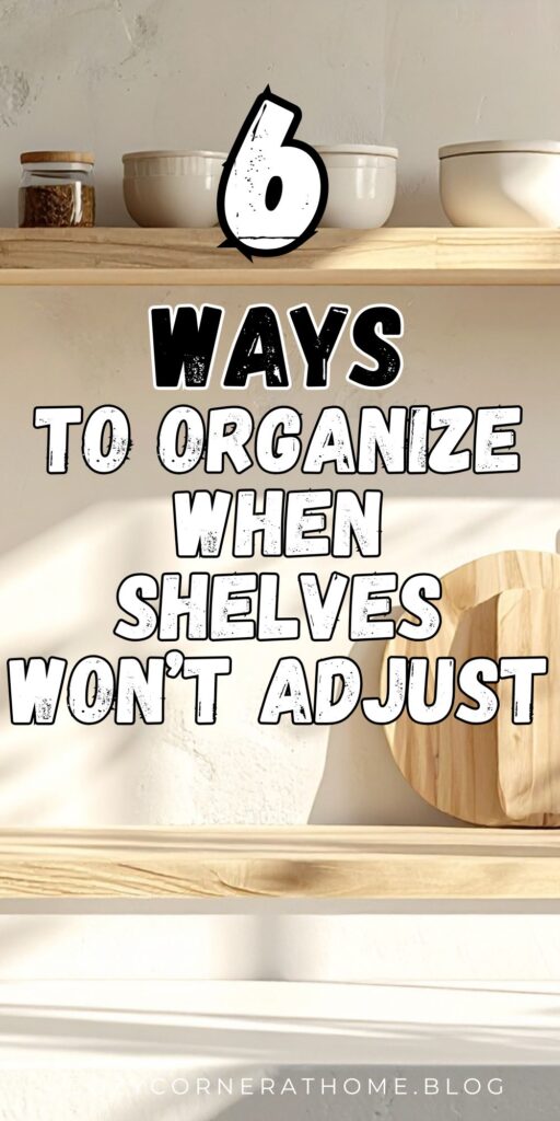 6 Ways to Organize When Shelves Won't Adjust