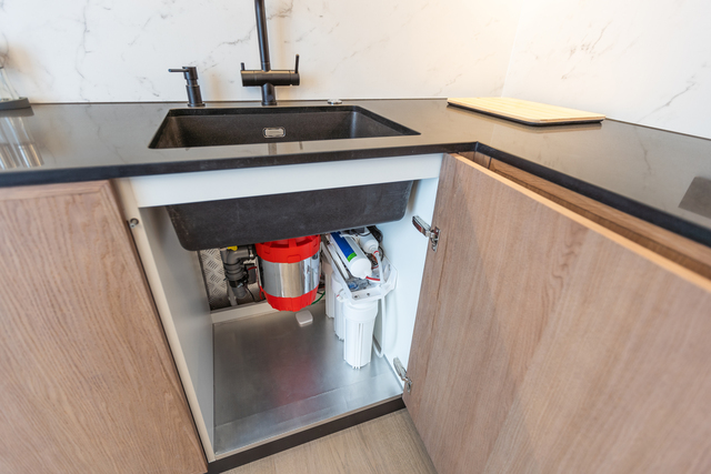 modern kitchen undersink