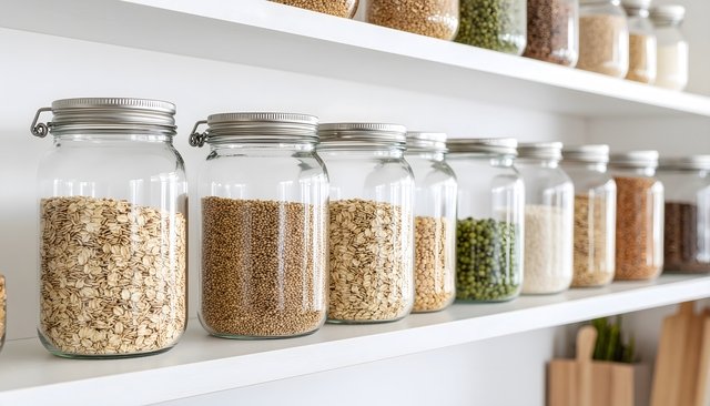 organized pantry shelves