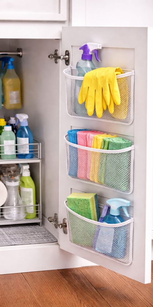 Under Sink Organization Ideas for Cleaning Supplies