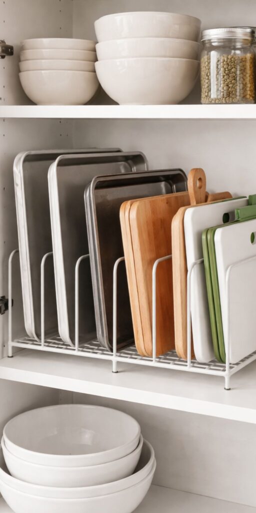 organized kitchen cabinets