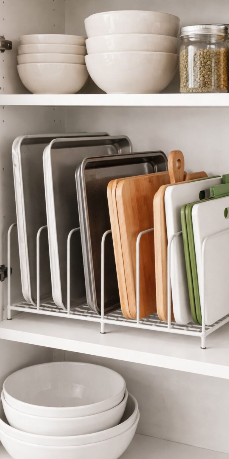 organized kitchen cabinets
