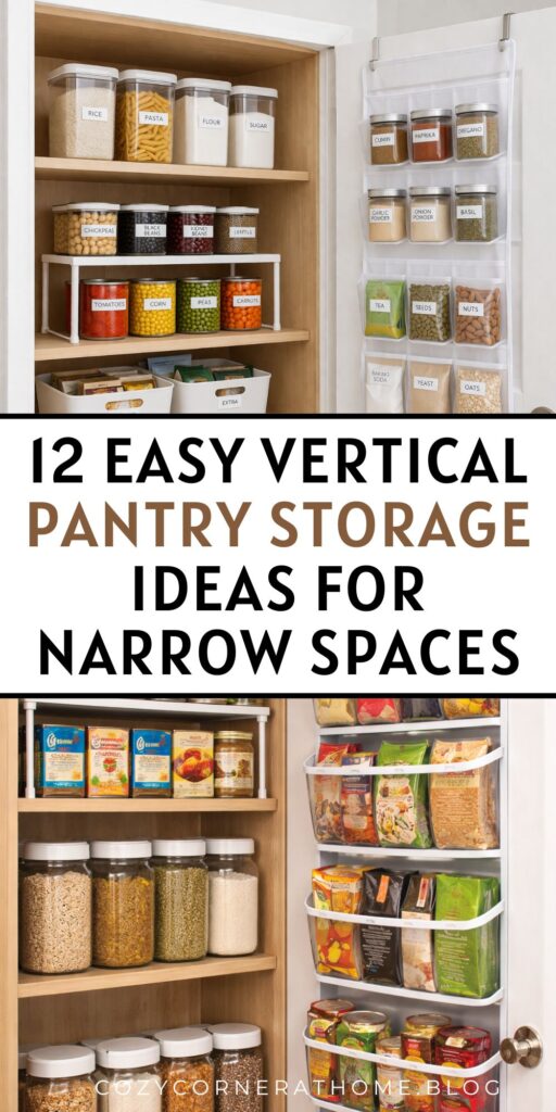 12 Easy Vertical Pantry Storage Ideas for Narrow Spaces