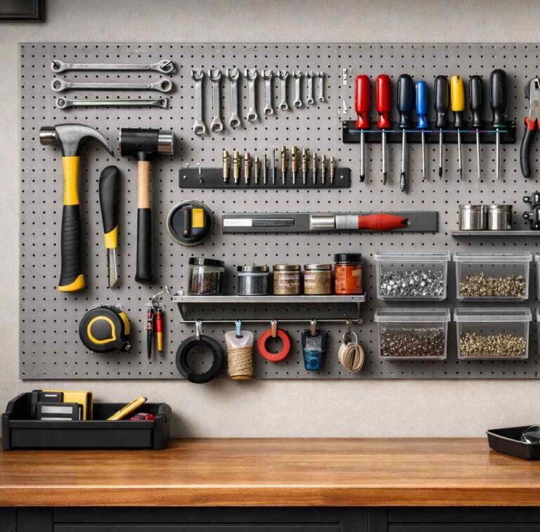 13 DIY Garage Pegboard Ideas for Tool Organization