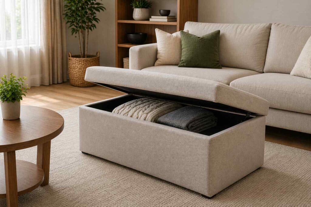 ottoman storage ideas