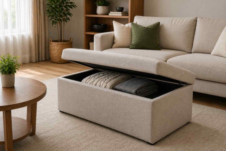 ottoman storage ideas